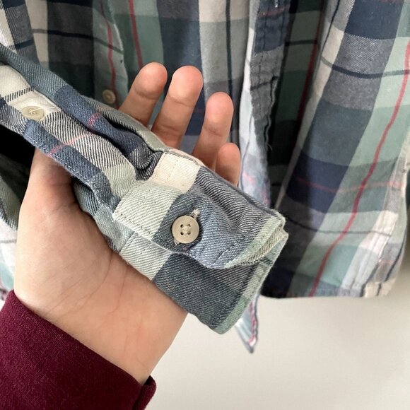 Urban Pipeline green blue white button down cotton shirt medium top comfortable - Picture 4 of 5